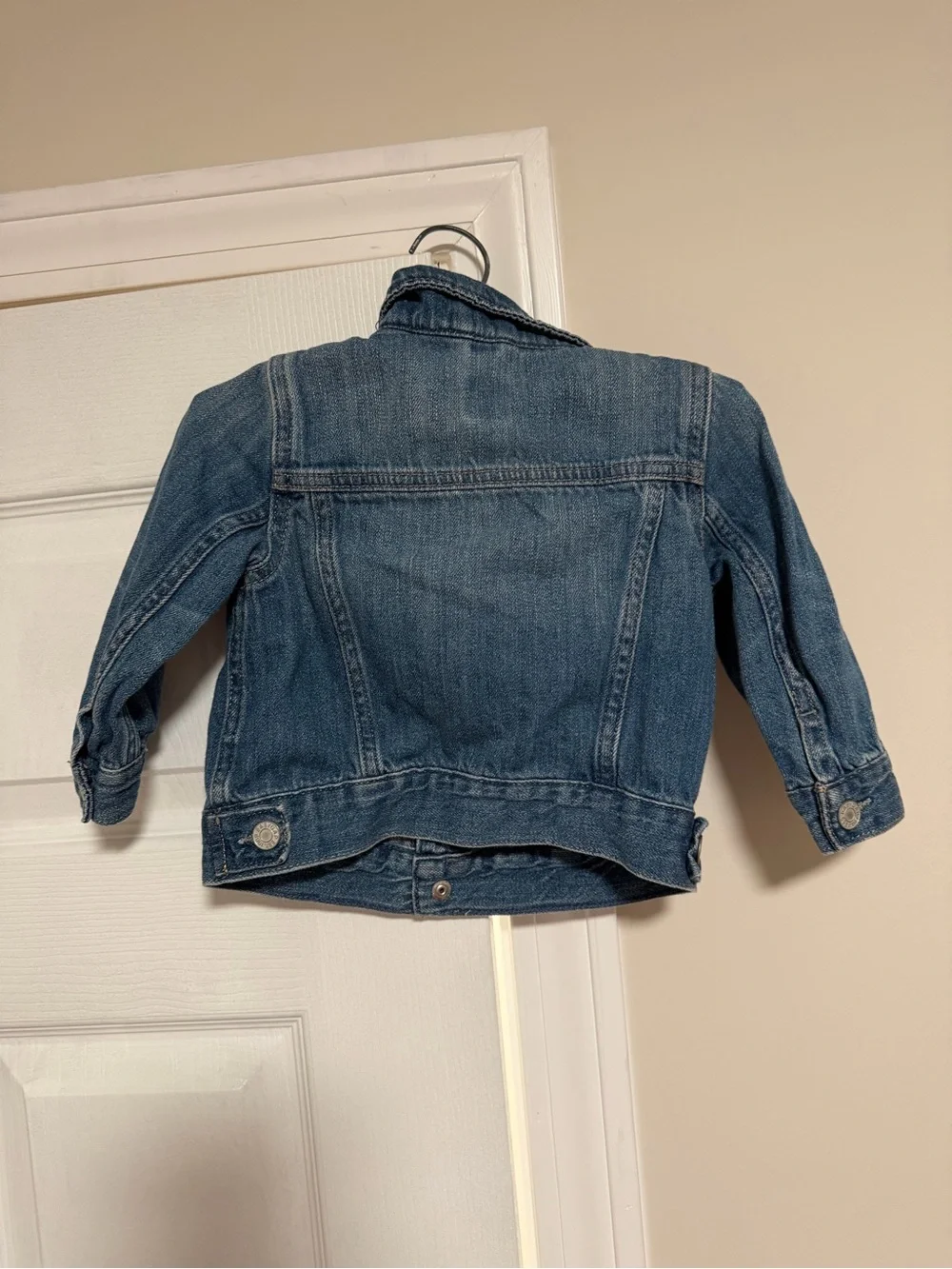Baby Gap Snap Up Denim Jacket- Organic Cotton- Collared- 12-18 Months